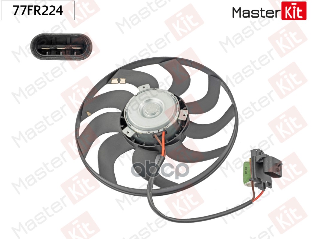 Вентилятор охлаждения радиатора LADA GRANTA 2015 - 77FR224 MasterKit арт. 77FR224