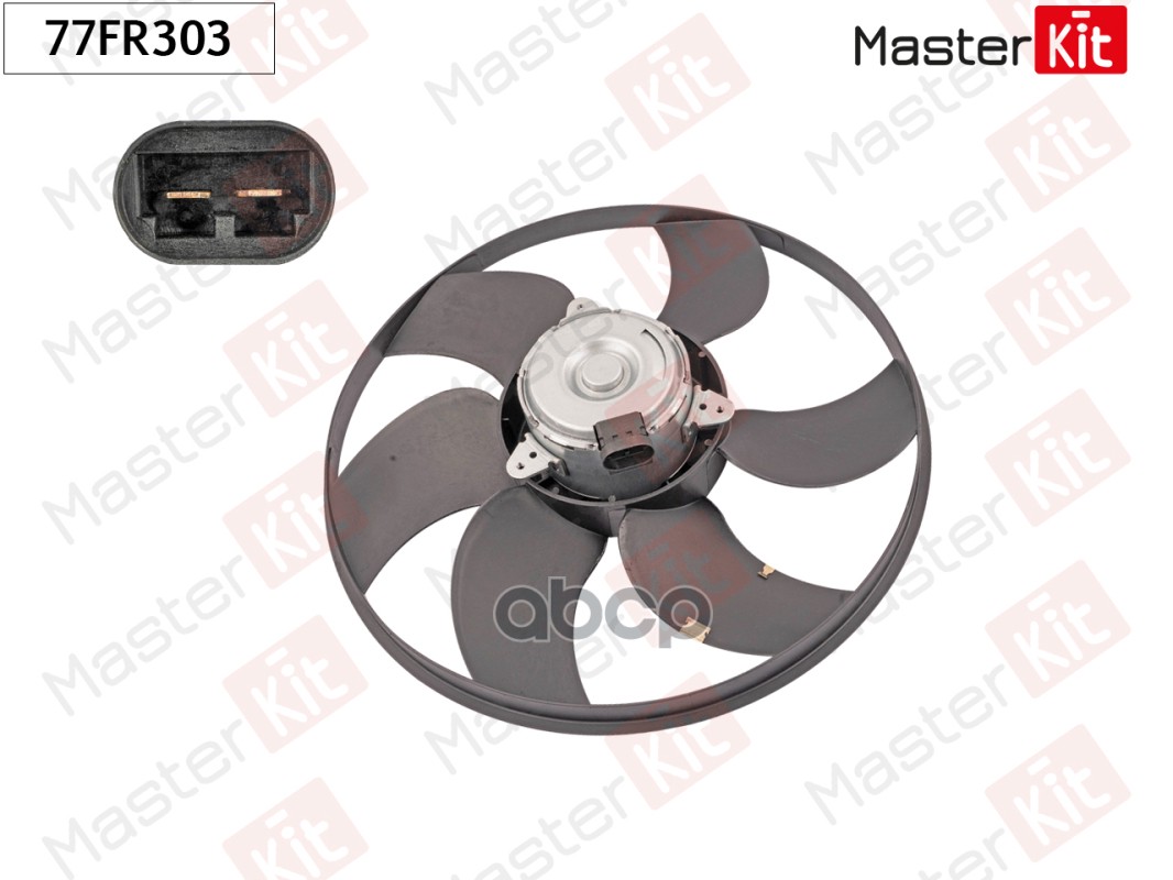 Вентилятор охлаждения радиатора Renault LOGAN I (LS_, KS_)/SANDERO 2004 - 77FR303 MasterKit арт. 77FR303