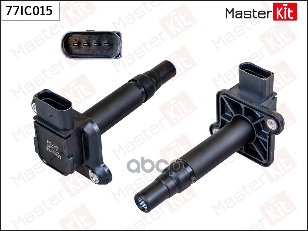 Катушка зажигания Audi A6(4B2,C5),A8(4D2,4D8) 94-05,VW Bora(1J2),Golf IV(1J1) 97-13 MasterKit арт. 77IC015