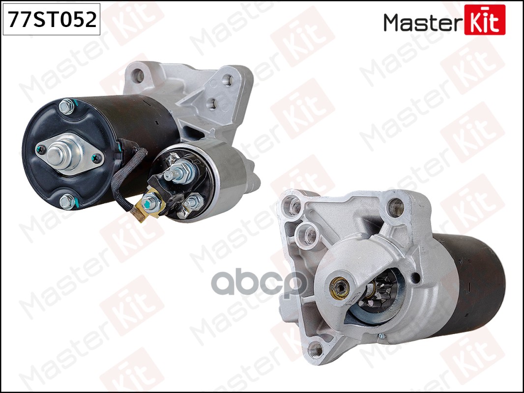 77ST052 Стартер RENAULT LAGUNA II 1.8/2.0 0.9kw (0.9kw) MasterKit арт. 77st052