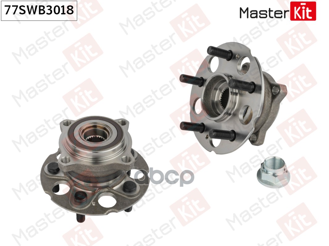 Ступица в сборе с подшипником зад. Honda CR-V III (RE_)/CR-V IV (RM_) 2006 - 77SWB3018 MasterKit арт. 77SWB3018
