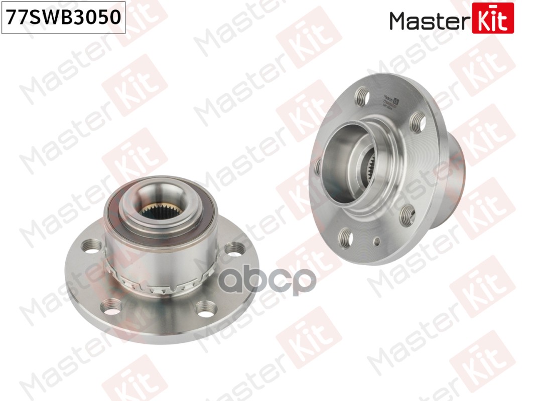 77SWB3050 Ступица в сборе с подшипником пер. Audi A1 (8X1  8XK)/Skoda FABIA III (NJ3)/VW Polo V (612 MasterKit арт. 77swb3050