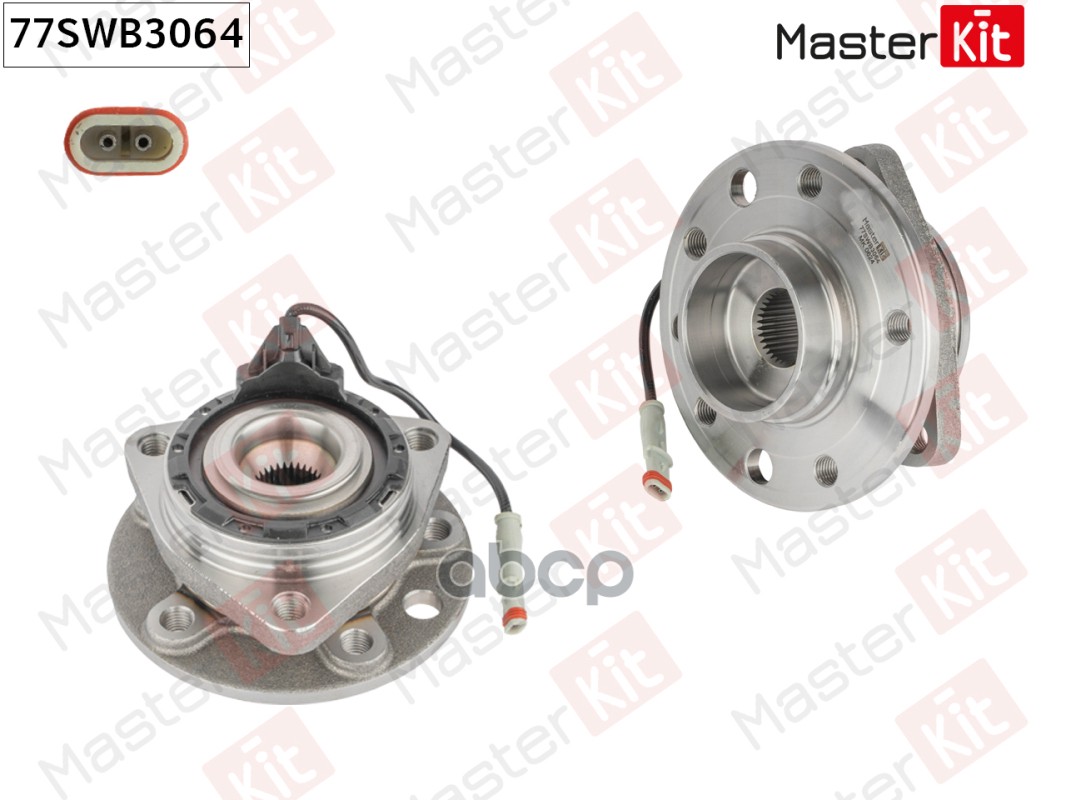 Ступица в сборе с подшипником перед. Opel ASTRA H (A04, L70)/ZAFIRA B (A05) 2004 - 2015 MasterKit арт. 77SWB3064
