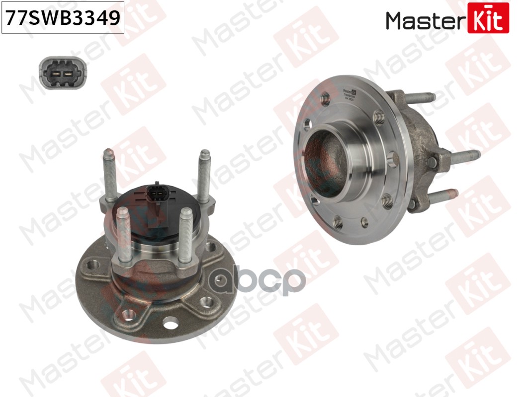 77SWB3349 Ступица в сборе с подшипником зад. Fiat CROMA (194_)/Opel VECTRA C (Z02)/Saab 9-3 (YS3F) 2 MasterKit арт. 77swb3349