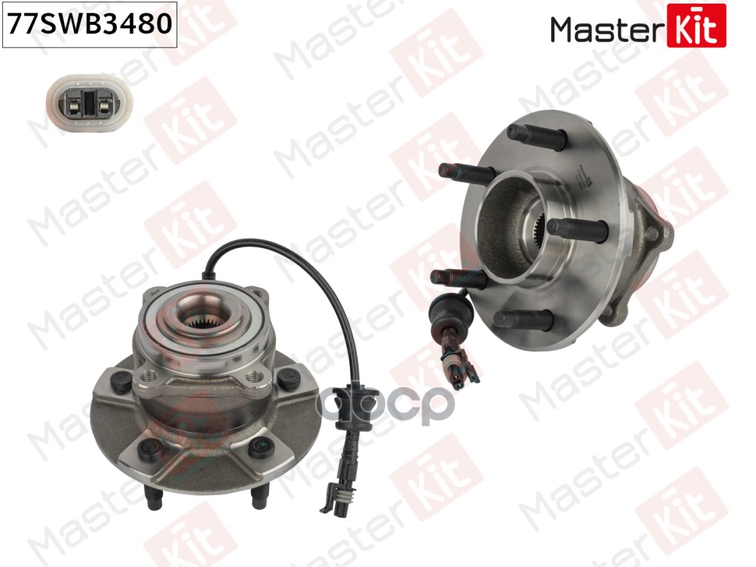 Ступица в сборе с подшипником зад. Chevrolet EQUINOX/Opel ANTARA (L07) 2003 - 77SWB3480 MasterKit арт. 77SWB3480