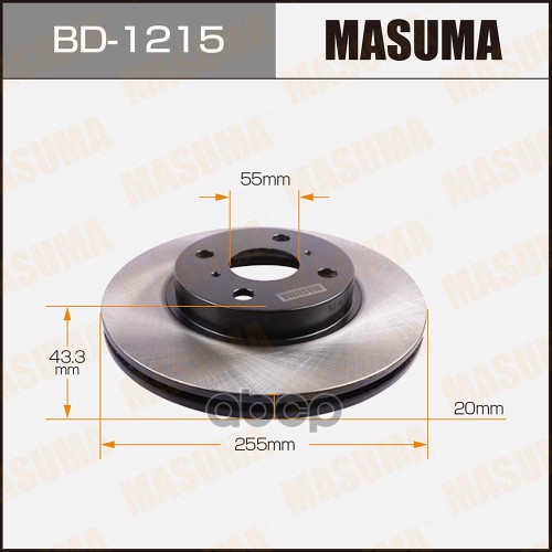 Диск тормозной передний TOYOTA bB MASUMA BD-1215 Masuma арт. BD-1215