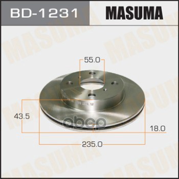 Диск тормозной передний TOYOTA ECHO MASUMA BD-1231 Masuma арт. BD-1231