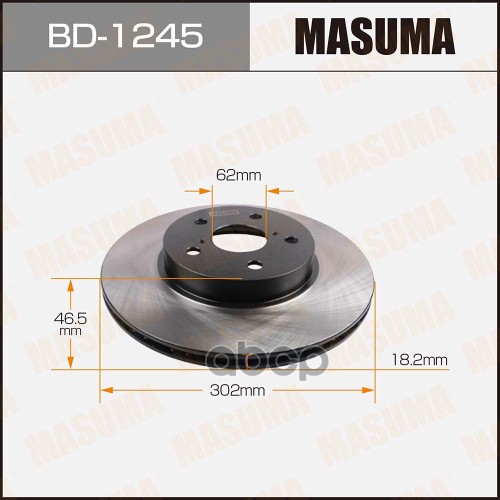 Диск тормозной передний TOYOTA RAV4 MASUMA BD-1245 Masuma арт. BD-1245