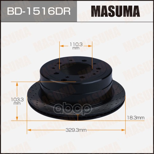Диск тормозной MASUMA перфорированный rear LAND CRUISER/ HDJ101K RH BD1516DR Masuma арт. BD1516DR