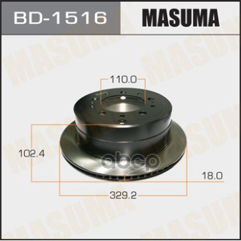 Диск Тормозной Задний Toyota Land Cruiser Masuma Bd-1516 Masuma арт. BD-1516