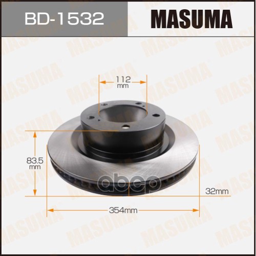 Диск тормозной передний TOYOTA LAND CRUISER MASUMA BD-1532 Masuma арт. BD-1532