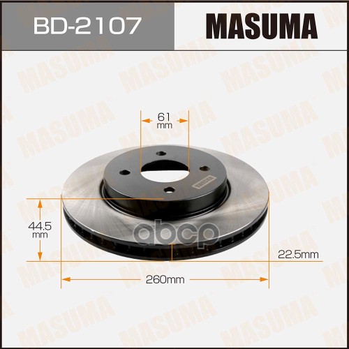 Диск Тормозной Передний Nissan Ad Masuma Bd-2107 Masuma арт. BD-2107