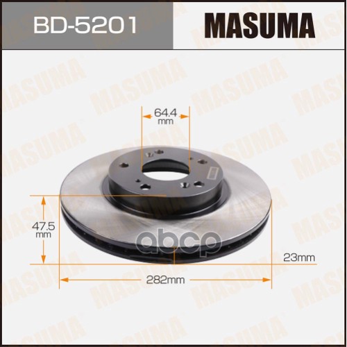 Диск тормозной передний HONDA CIVIC MASUMA BD-5201 Masuma арт. BD-5201