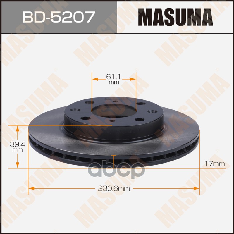 Диск Тормозной Передний Honda Accord Wagon Masuma Bd-5207 Masuma арт. BD-5207