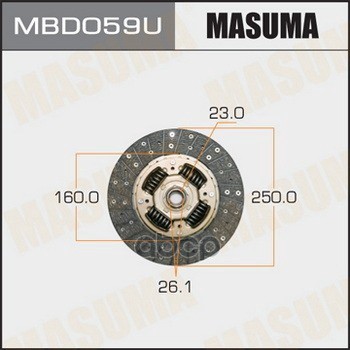 Диск сцепления MITSUBISHI GTO MASUMA MBD059U Masuma арт. MBD059U