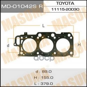 Прокладка ГБЦ TOYOTA ALPHARD MASUMA MD-01042SRH Masuma арт. MD-01042SRH