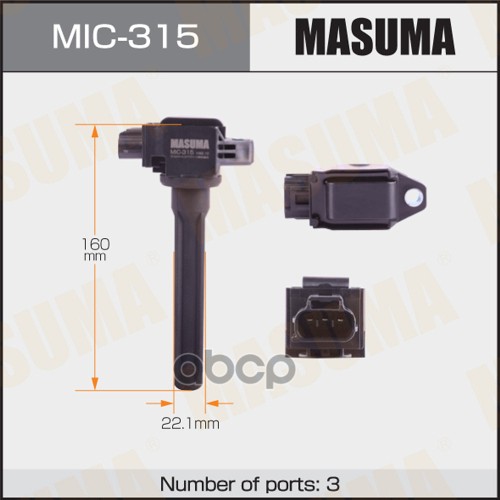 Катушка Зажигания Masuma, Outlander, Outlander Phev  4B11, 4B12, 4J11, 4J12 Mic315 Masuma арт. MIC315
