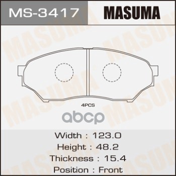 Колодки  Дисковые Masuma арт. MS3417