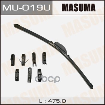 Щетка стеклоочистителя 475 мм бескаркасная 1 шт MASUMA Nano Graphite MU-019U Masuma арт. MU-019U