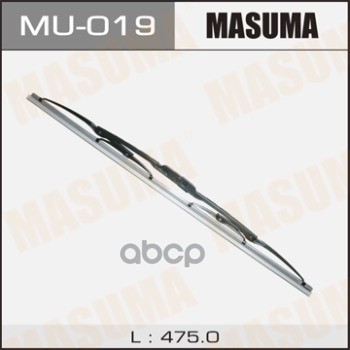 Щетка стеклоочистителя 475 мм каркасная 1 шт MASUMA Flat Wiper Blade MU-019 Masuma арт. MU-019