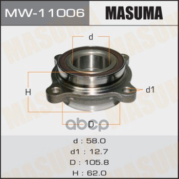 Ступица передняя TOYOTA LAND CRUISER MASUMA MW-11006 Masuma арт. MW-11006