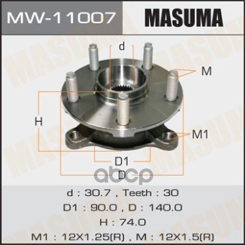 Ступица Передняя Левая Masuma арт. MW11007