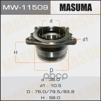 Ступица задняя TOYOTA GAIA MASUMA MW-11509 Masuma арт. MW-11509