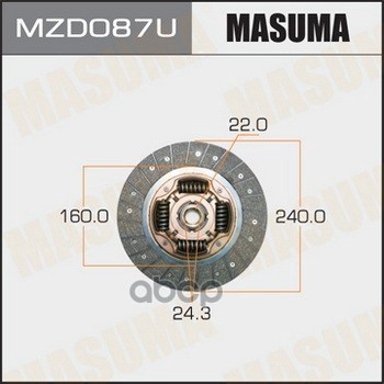 Диск сцепления MAZDA BONGO BRAWNY MASUMA MZD087U Masuma арт. MZD087U