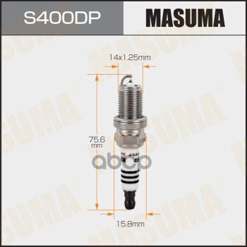 Свеча зажигания DOUBLE PLATINUM DOUBLE PLATINUM (PFR7S8EG) MASUMA S400DP Masuma арт. S400DP