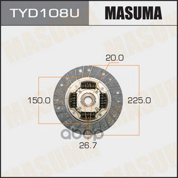 Диск сцепления TOYOTA CALDINA MASUMA TYD108U Masuma арт. TYD108U