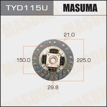 Диск сцепления TOYOTA CALDINA MASUMA TYD115U Masuma арт. TYD115U