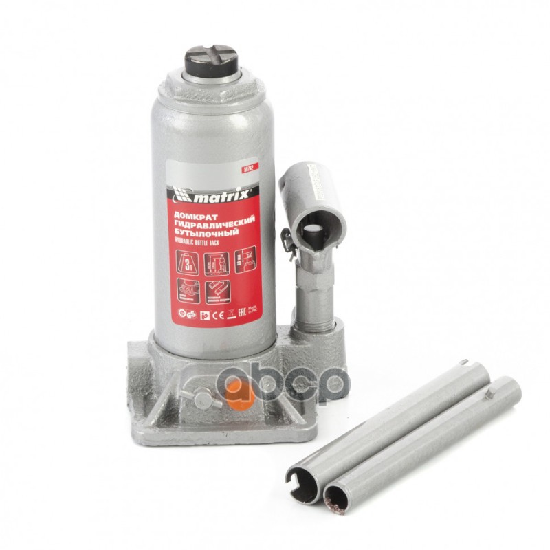 Домкрат Гидравлический Бутылочный, 3 Т, H Подъема 178-343 Мм Matrix 50762 Matrix 50762 Matrix арт. 50762