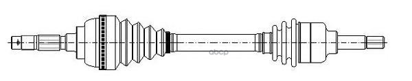 Полуось прав. (for MT) Opel Astra G Metelli арт. 17-0722