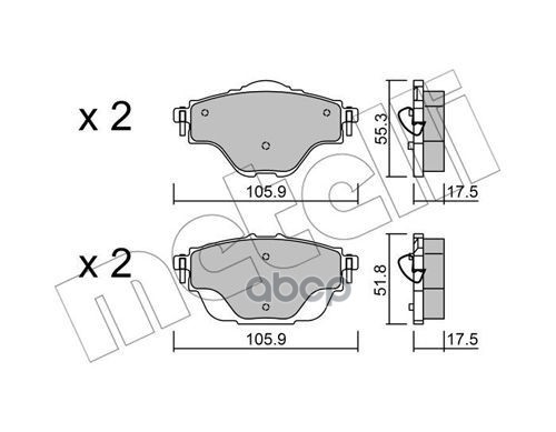 Колодки Торм.зад. Metelli 22-0988-0 Metelli арт. 22-0988-0