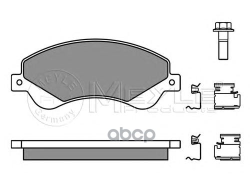 Колодки Передние (С Датчиком) Ford Transit 2.2-2.4 2006- Meyle 025 244 8518/W Meyle арт. 025 244 8518/W