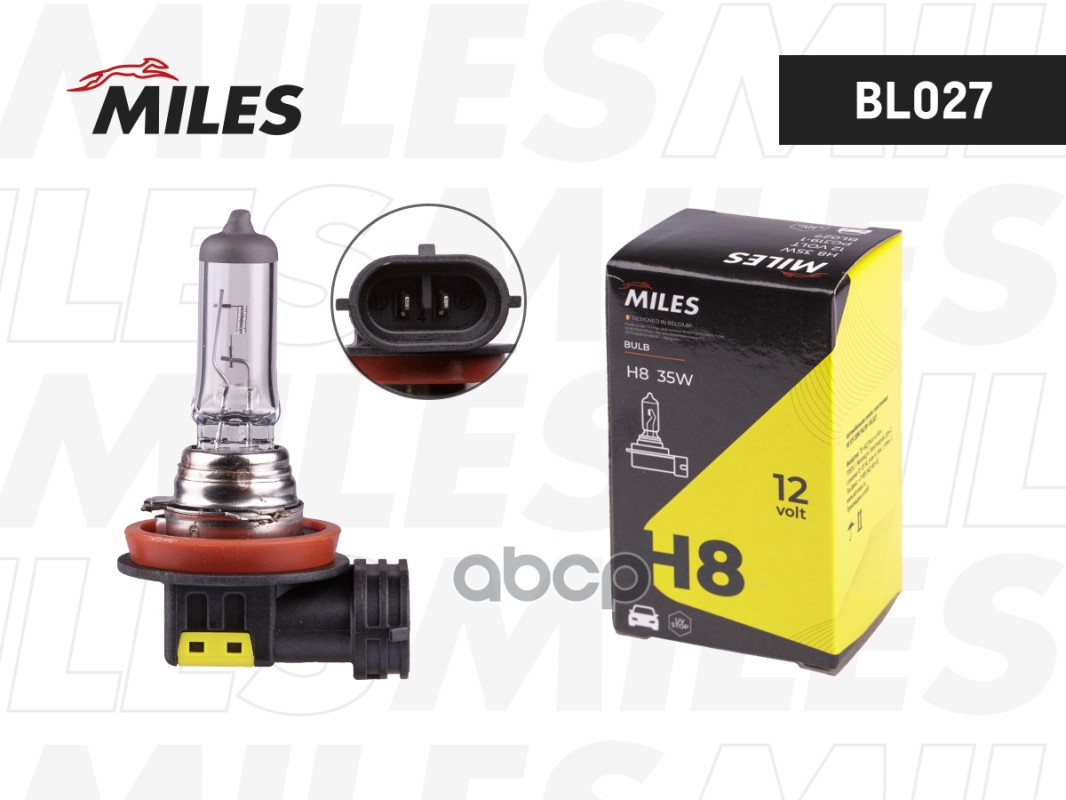 Лампа H8 12V 35W PGJ19-1  BL027 Miles арт. BL027