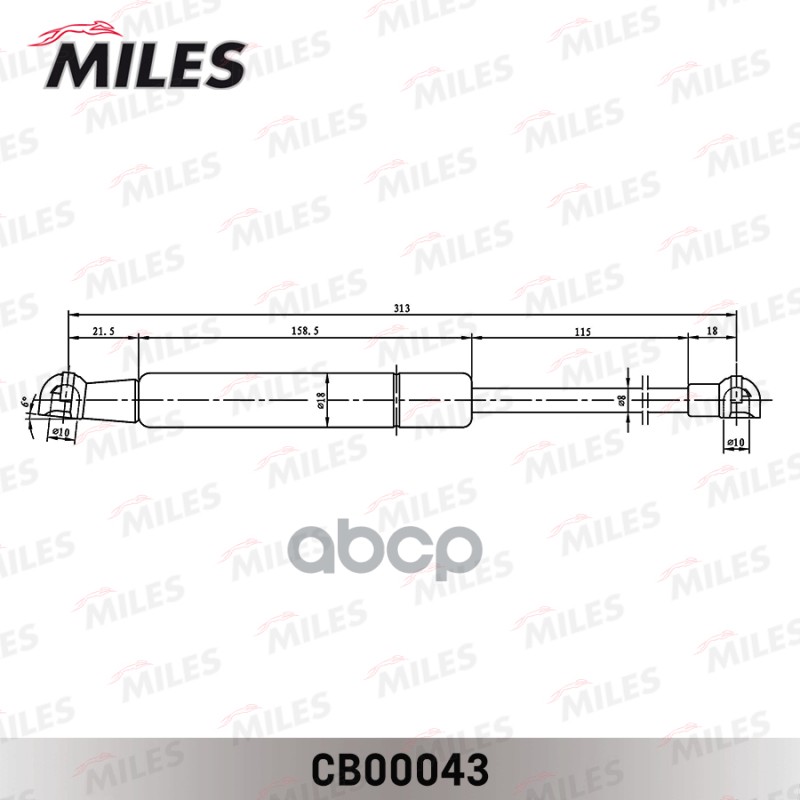 Упор газовый капота BMW 5-SERIES 03- Miles арт. cb00043