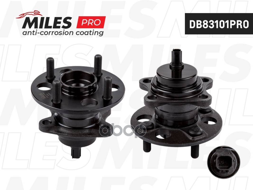 Ступица с подшипником задняя с ABS (серия PRO с антикоррозийным покрытием), TOYOTA YARIS I-III 99- . DB83101PRO Miles арт. DB...