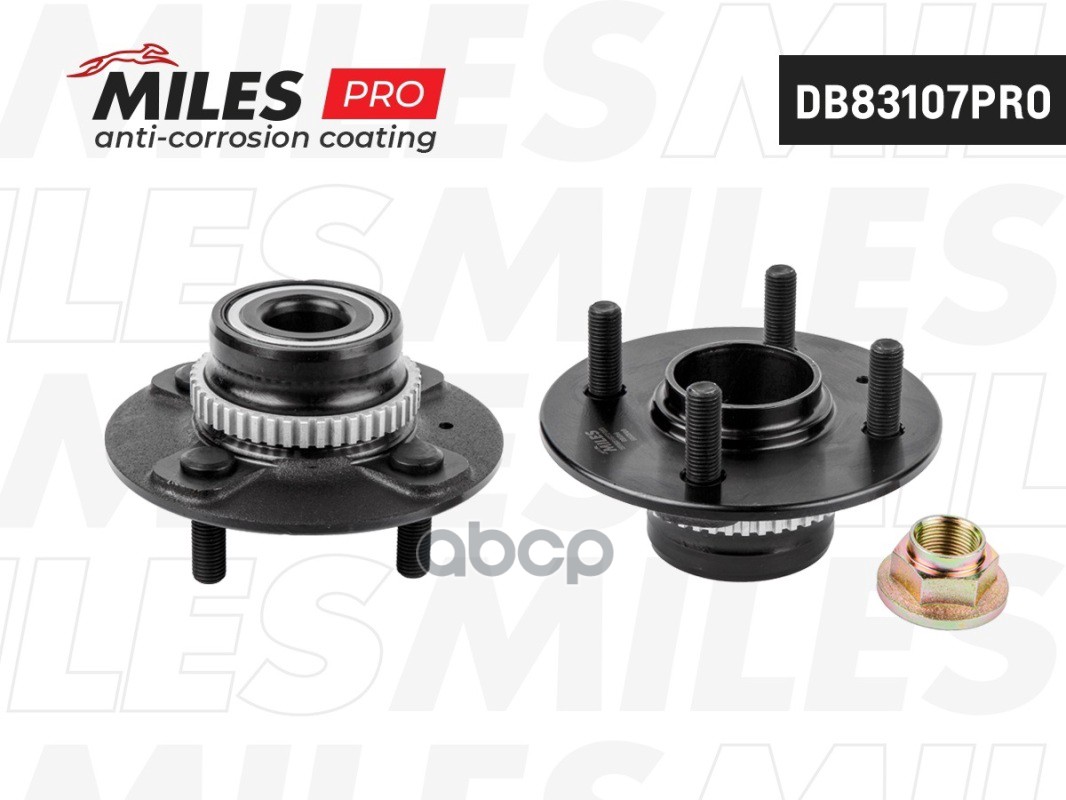 Ступица задняя с подшип. Hyundai Accent  99-/JAC J3 09-17/ ТагАЗ C10 11-13  ABS44T. DB83107PRO Miles арт. DB83107PRO
