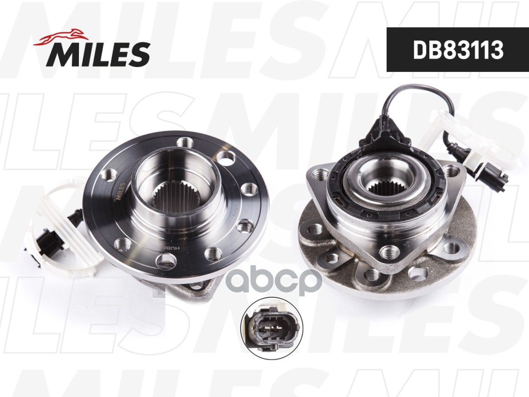 Ступица с подшипником передняя (5 отверстий)+ABS  OPEL VECTRA C 03-. Miles арт. db83113