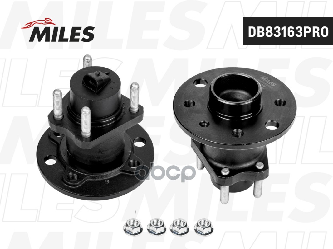 Ступица с подшипником +ABS (4 отверстия)  OPEL ASTRA F/G/VECTRA A/B 91-05 зад. Miles арт. db83163pro