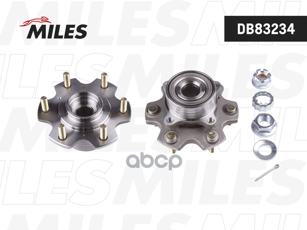 Ступица колеса передняя с подшипником MITSUBISHI PAJERO III-IV 00 V87/88/93 (GSP 9330006) DB83234 Miles арт. DB83234