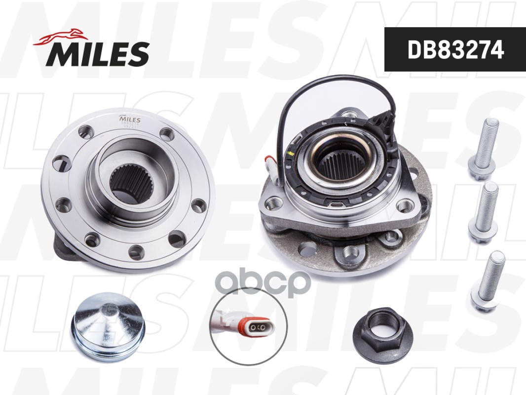 Ступица колеса передняя с подшипником (5 отверстий) OPEL ASTRA H/ZAFIRA B 1.9CDTI-2.0T 04- (GSP 9330013K) DB83274 Miles арт. ...