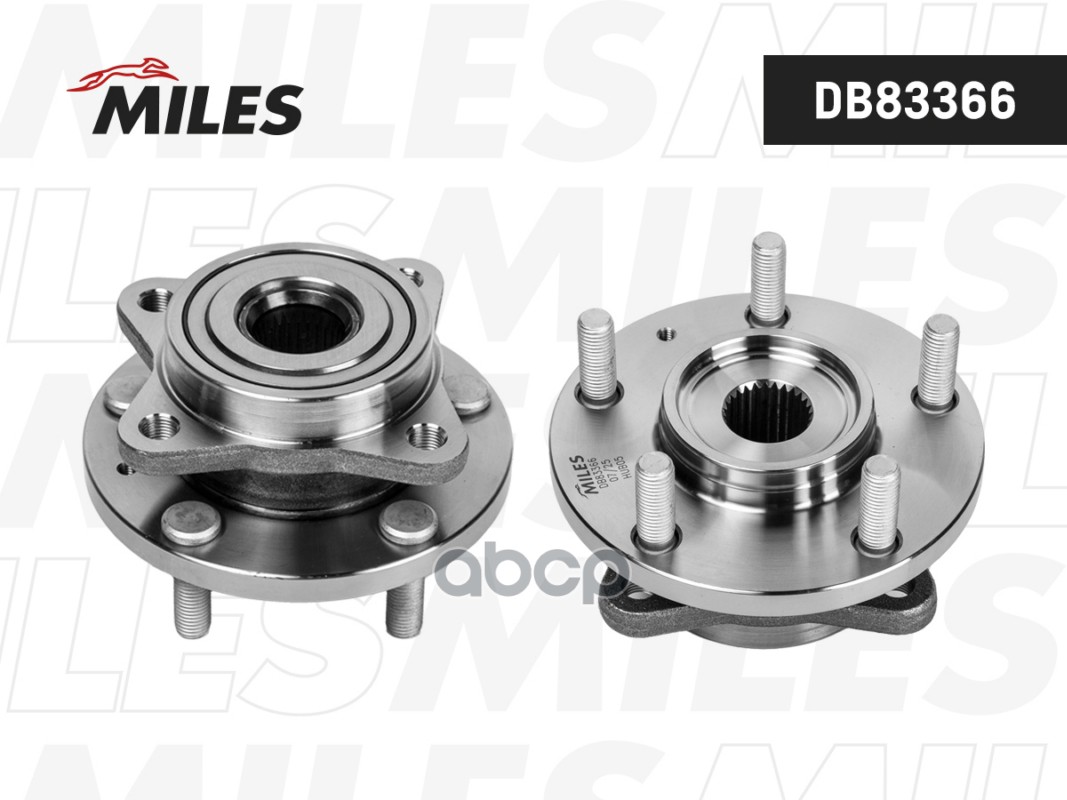 Ступица с подшипником JAC S5 13-21 / J7 20-25 1,5 2WD перед.  DB83366 Miles арт. DB83366