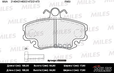 Колодки тормозные передние (с датчиком) (Смесь Semi-Metallic) RENAULT LOGAN 04-/SANDERO 08-/CLIO 91- (TRW GDB1465) E100000 Mi...