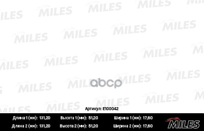 Колодки тормозные дисковые передние Miles арт. E100042