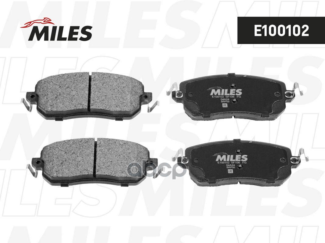 Колодки тормозные дисковые передние Miles арт. E100102