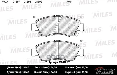 Колодки тормозные передние (без датчика) (Смесь Semi-Metallic) (HONDA CIVIC 1.3-1.6 91-01/JAZZ 1.2/1.4 02-) (TRW GDB1164) E10...