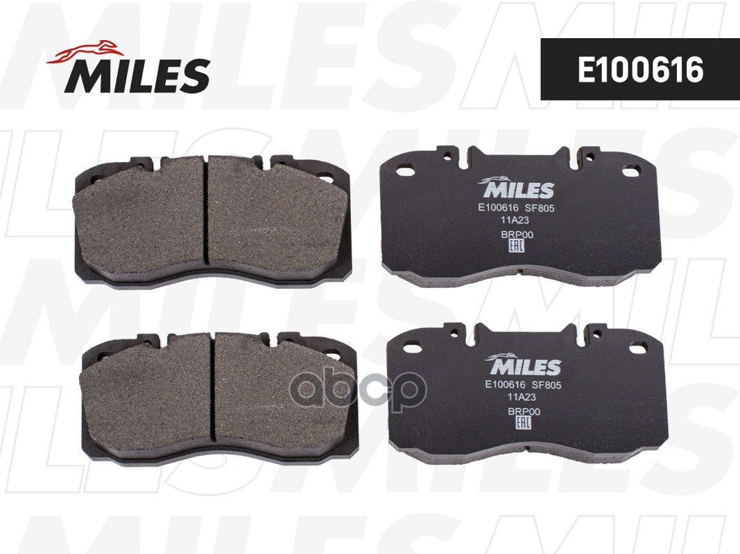 Колодки тормозные (Смесь Semi-Metallic) IVECO DAILY 06- передние E100616 Miles арт. E100616