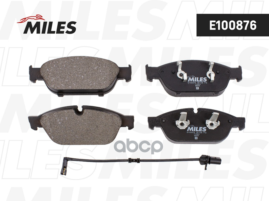 Колодки тормозные AUDI A6 11-18/A8 3.0-4.2 (1LL) 09- передние Miles арт. e100876